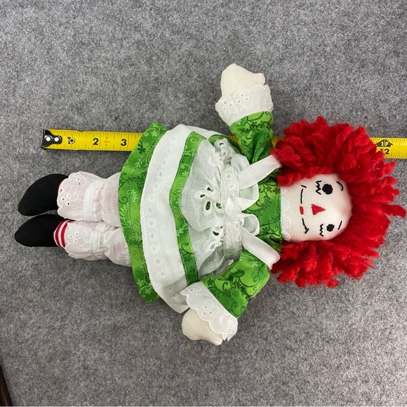 Vintage Style Handmade Raggedy Ann 12 inch Plush Doll - Picture 4 of 5